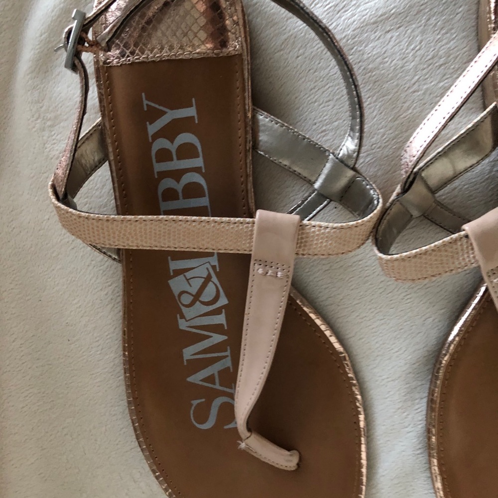 Sam & Libby 9 Rose Gold & Nude Kamilla T-strap - Picture 6 of 6
